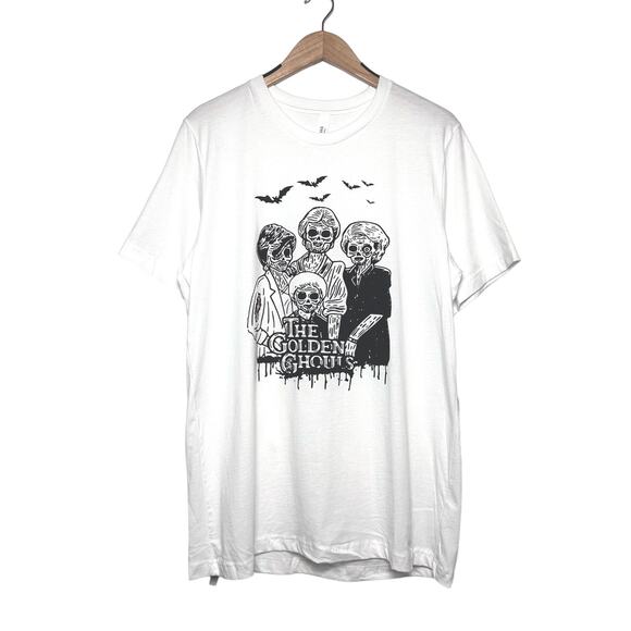 Canvas | Unisex | The Golden Ghouls Novelty Print Short Sleeve Tee | Size Large - Picture 1 of 8